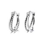 Sterling Silver Layered Mini Hoop Earring 039fr - 1 Pair - 925 Silver - Silver - One Size