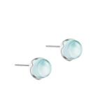925 Sterling Silver Faux Crystal Stud Earring As Shown In Figure - One Size