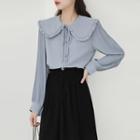 Ruffled Peter Pan Collar Blouse