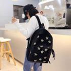 Star Embroidered Cotton Backpack