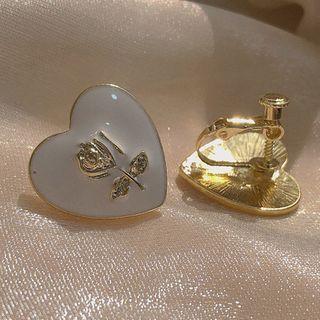 Rose Heart Earring