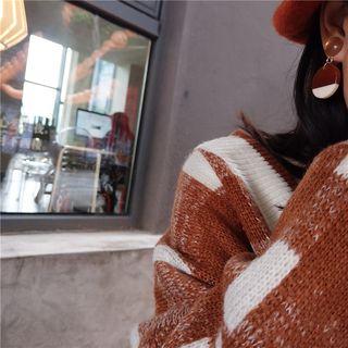 Two-tone Disc Earring