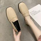 Heart-accent Faux Leather Loafers