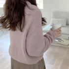 Round Neck Drop-shoulder Cardigan