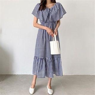 Capelet Gingham Dress