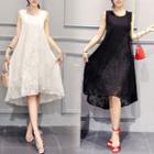Sleeveless High-low Lace Dress