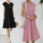 Cap-sleeve Flare Dress