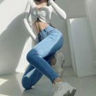 High-waist Cropped Skinny-fit Jeans
