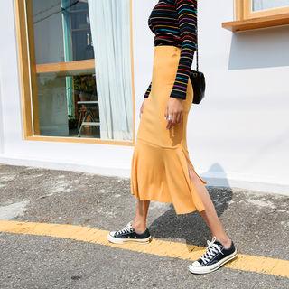 Asymmetric Maxi Mermaid Skirt
