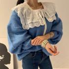 Lace Blouse / Oversize Sweater