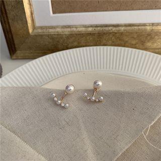 S925 Silver Pearl Rhinestone Earrings  - Pair Of Earrings