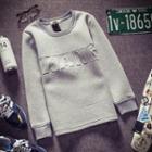 Embossed Lettering Pullover