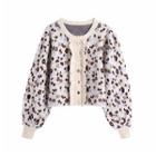 Floral Print Buttoned Cardigan