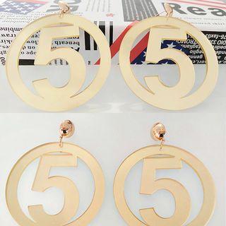 Numeral Hoop Earrings