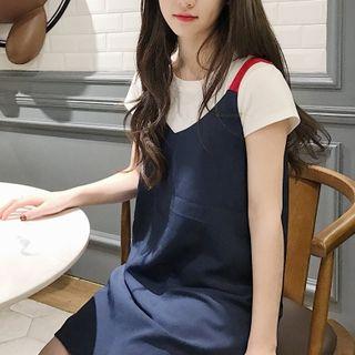 Short-sleeve T-shirt/ Strap Dress