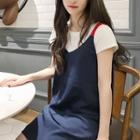 Short-sleeve T-shirt/ Strap Dress