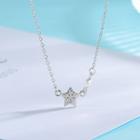Star Pendant Necklace Ns205 - Silver - One Size