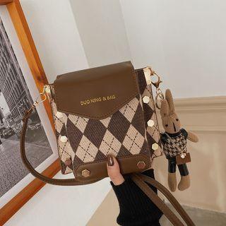 Argyle Print Sling Bag