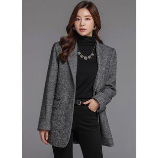 Single-breasted Tailored Herringbone Jacket