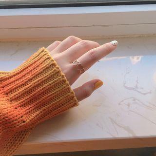 Alloy Heart Open Ring 1 Pc - Ring - Gold - One Size