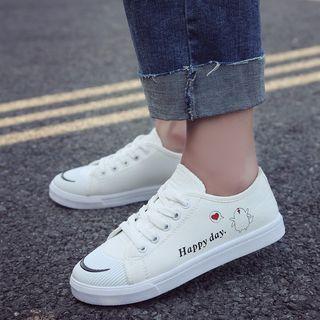 Printed Lace Up Low-top Sneakers