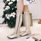 Low Heel Side Zip Over-the-knee Boots