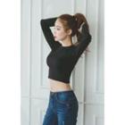 Round-neck Cropped Top