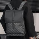 Patterned Faux Leather Backpack Pattern - Black - One Size