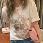 Short-sleeve Doll Print T-shirt
