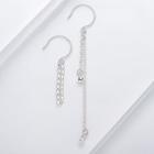 Sterling Silver Asymmetric Chain-drop Earrings