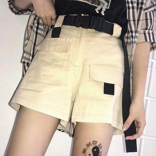 Color Block Short-sleeve Polo Shirt / Cargo Shorts
