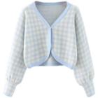 Gingham Cardigan 1945 - Airy Blue - One Size