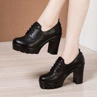 Platform Block-heel Lace Ups