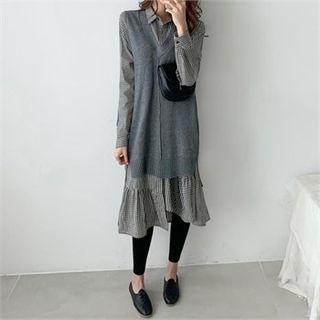 Wool Blend Sleeveless Long Knit Top