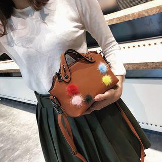 Furry Ball Crossbody Bag