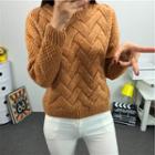 Round-neck Sweater Brown - One Size
