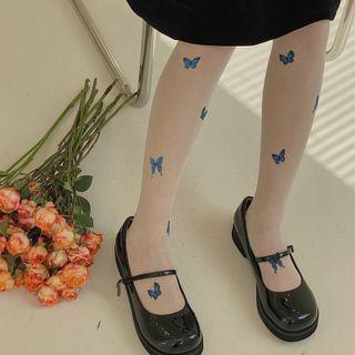 Butterfly Print Tights