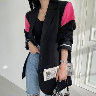 Two-tone Linen Blazer