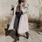 Faux-fur Lined Coat With Sash