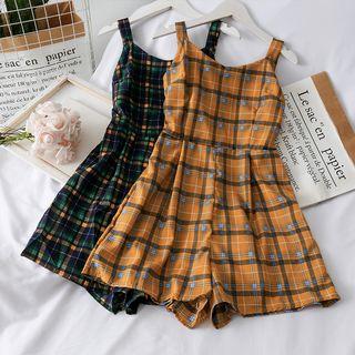Checker Sleeveless Playsuit