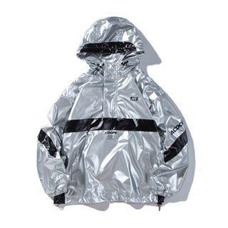 Long-sleeve Contrast Trim Hoodie