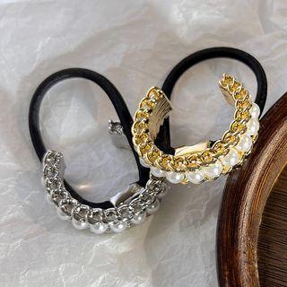 Faux Pearl Alloy Hair Tie
