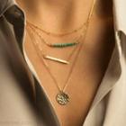 Metal-accent Beaded Multi-strand Necklace
