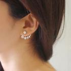 Non-matching Faux Pearl & Rhinestone Earrings