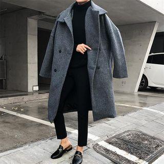 Double-breasted Oversize Woolen Coat