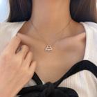 Rhinestone Necklace X223 - Gold - One Size