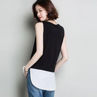 Panel Mock Two-piece Tank Top