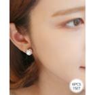 Faux-pearl Stud Earring Set (6 Pcs)