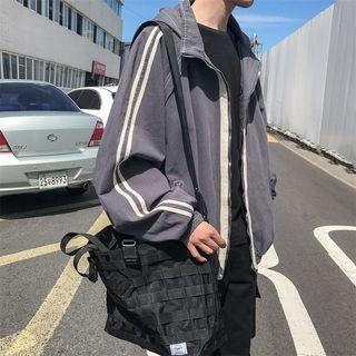 Loose-fit Striped Hooded Jacket