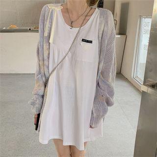 Tie-dye Loose-fit Cardigan